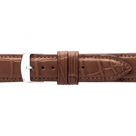 Bracelet Montre Crocodile Mat Cognac