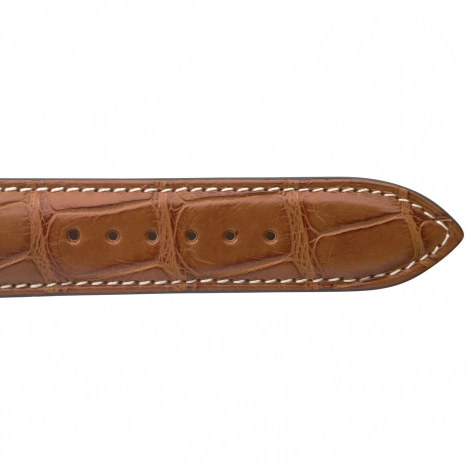 Bracelet Montre Crocodile Mat Cognac