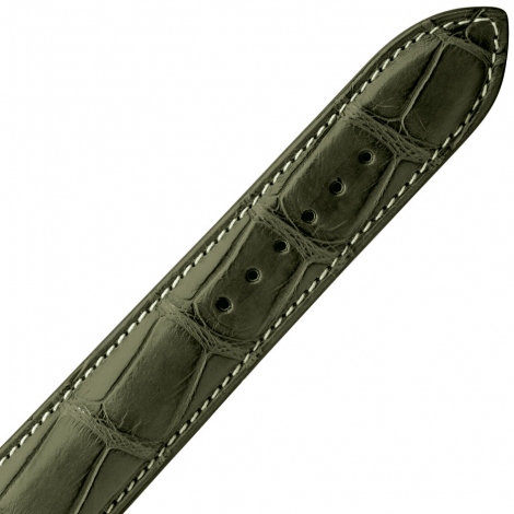 Bracelet Montre Crocodile Mat Kaki