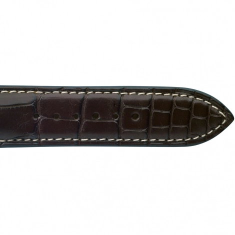 Bracelet Montre Crocodile Mat Marron
