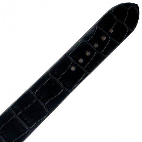 Bracelet Montre Crocodile Mat Noir