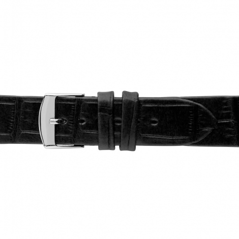 Bracelet Montre Crocodile Mat Noir