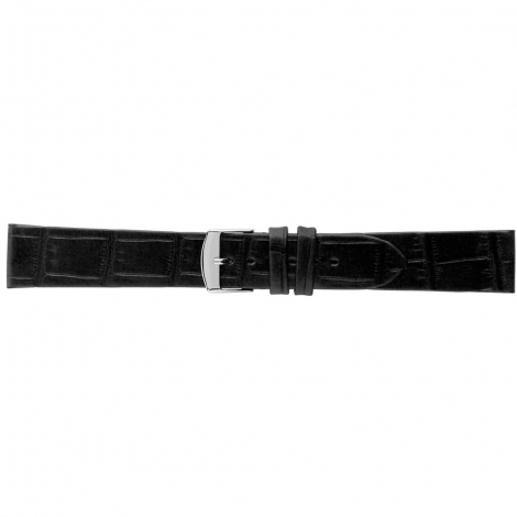 Bracelet Montre Crocodile Mat Noir