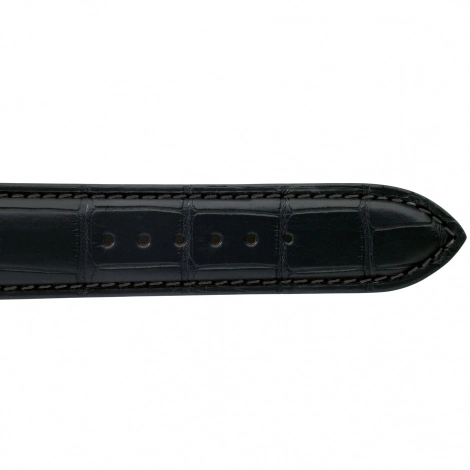 Bracelet Montre Crocodile Mat Noir