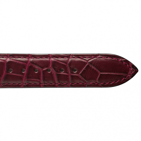 Bracelet de montre Crocodile Unisexe de couleur Bordeaux -Alana - 18114-08