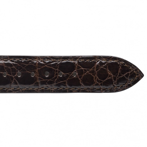 Bracelet Montre Crocodile Flanc Marron