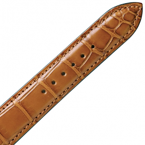 Bracelet Montre Crocodile Mat Miel