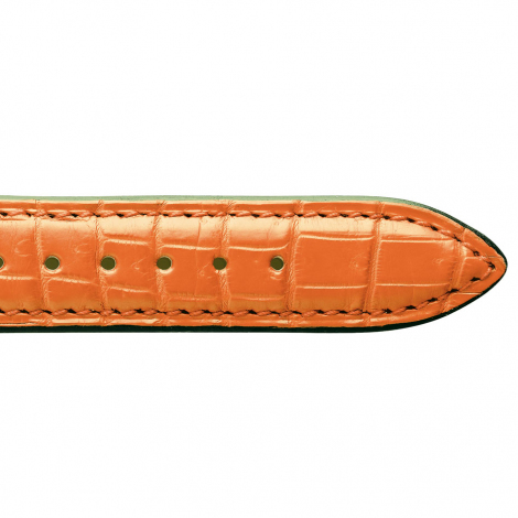 Bracelet de montre Crocodile Unisexe de couleur Orange -Cécile - 18114-22