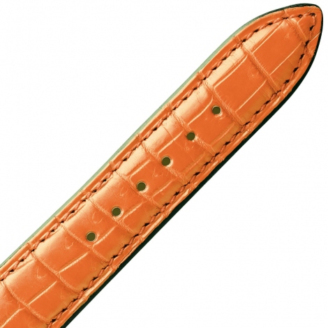 Bracelet Montre Crocodile Mat Orange