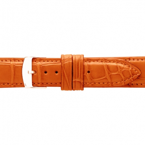 Bracelet Montre Crocodile Mat Orange