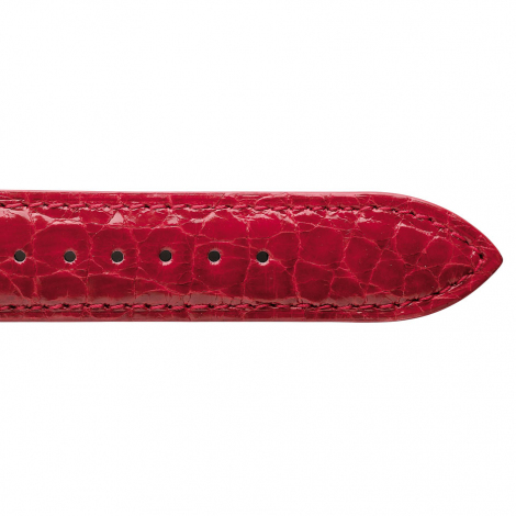Bracelet de montre Crocodile Unisexe de couleur Rouge -Aïleen - 18124-07