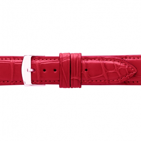 Bracelet Montre Crocodile Mat Rouge