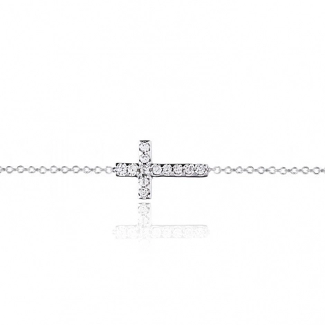Bracelet croix diamants One More