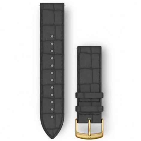 Bracelet Cuir gaufr Noir - 20mm - Garmin