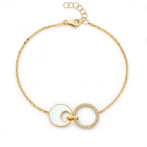 Bracelet nacre et diamants