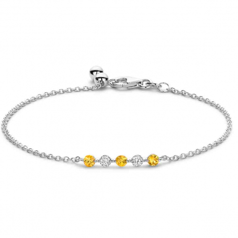 Bracelet Diamants et saphir jaune - One More