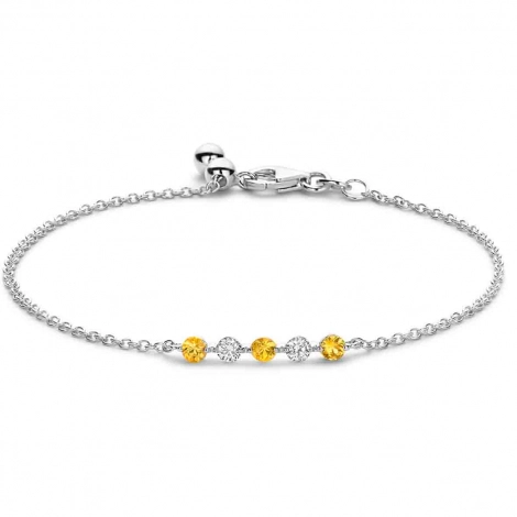 Bracelet Diamants et saphir jaune - One More
