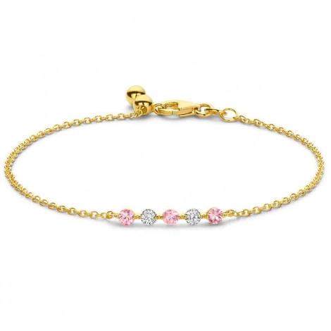 Bracelet Diamants et Saphir rose - One More