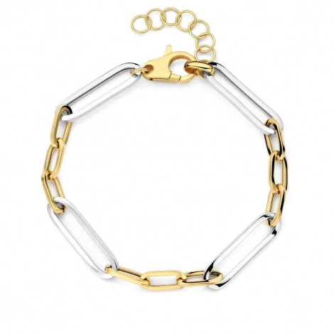 Bracelet en argent plaqu or jaune avec maillons- Naiomy