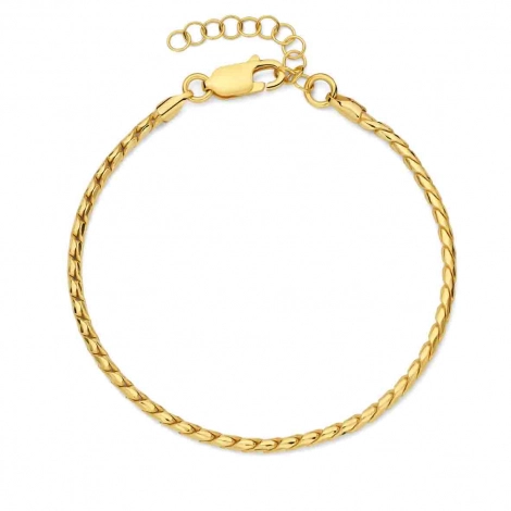Bracelet en argent plaqu or jaune- Naiomy