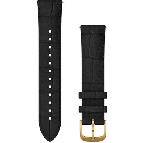 Bracelet en cuir gaufr noir - 20mm - Garmin