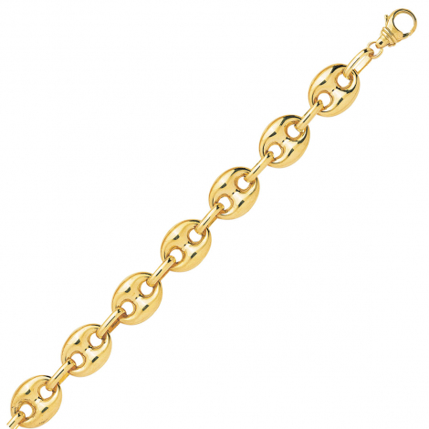 Bracelet en or 9 carats Grain de Caf 8 mm