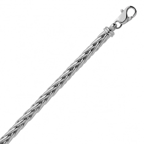 Bracelet en or blanc 9 carats maille Palmier 3mm