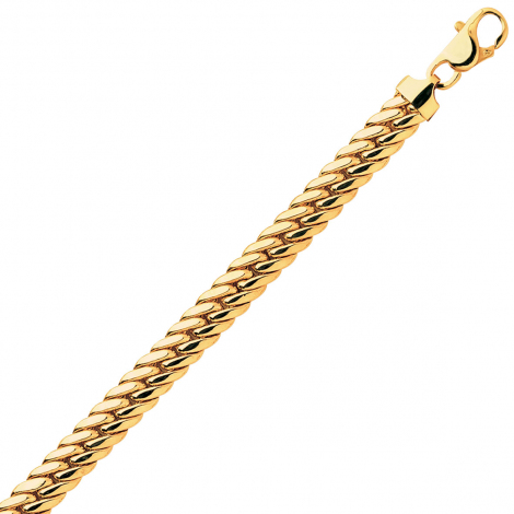 Bracelet en or maille anglaise 6,5mm - 12.1g Léanne - 2011-B 