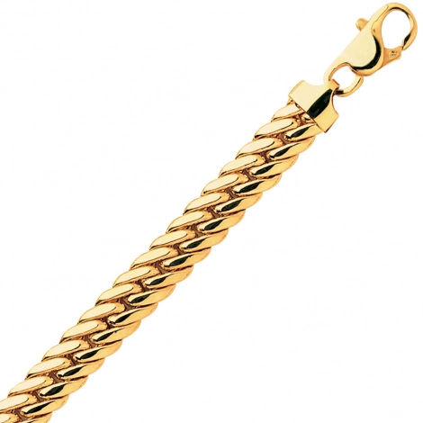 Bracelet en or maille anglaise 8mm