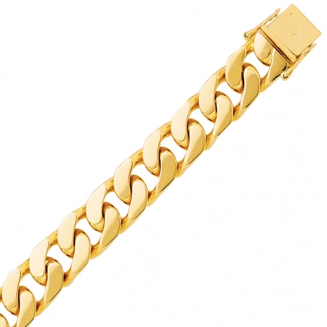 Bracelet en or maille Gourmette 10mm