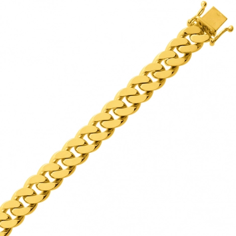 Bracelet en or maille Gourmette 9mm
