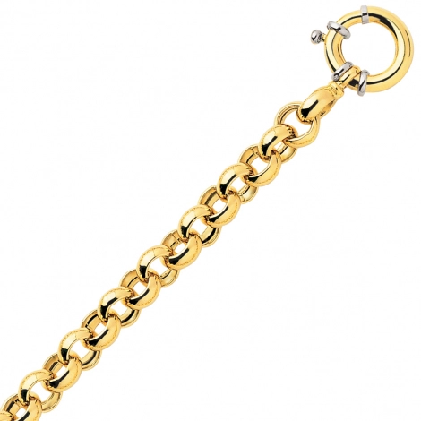 Bracelet en or maille Jaseron 9mm
