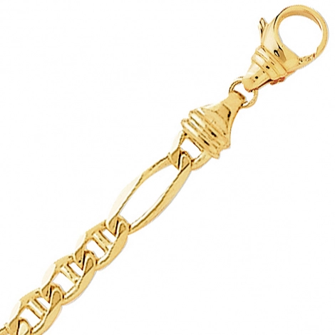 Bracelet en or maille marine alterne 6mm