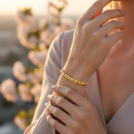 Bracelet en or maille S de 4mm