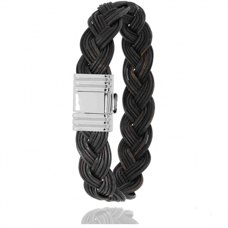 Bracelet en poils d'éléphant Platine- Albanu à combiner