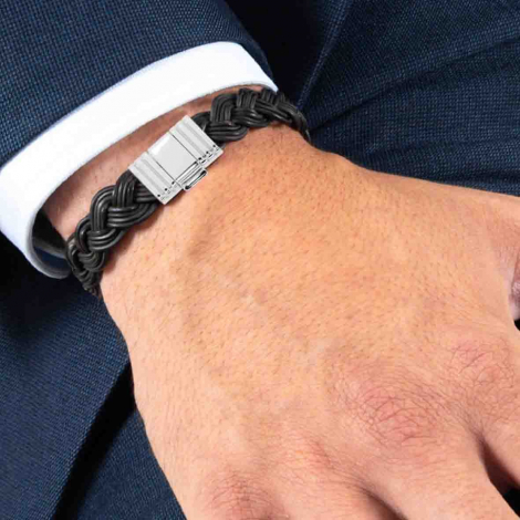 Bracelet en poils d'éléphant Platine- Albanu