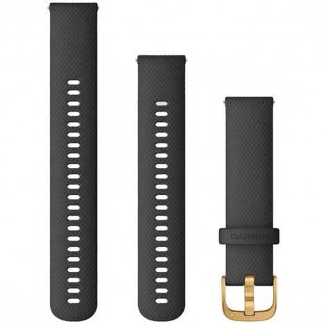 Bracelet en silicone Noir - 20mm - Garmin