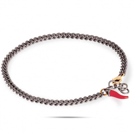 Bracelet Gourmette Mano J en Titane et Or