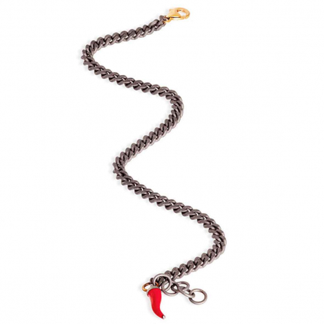 Bracelet Gourmette Mano J en Titane et Or