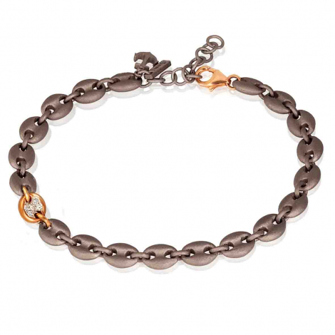 Bracelet Grain de caf� - titane et or 9ct � combiner