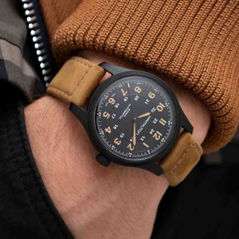 Bracelet Hamilton Brown Strap 20mm- Khaki Field