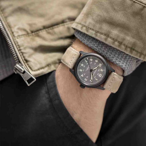 Bracelet Hamilton Grey Strap 20mm- Khaki Field