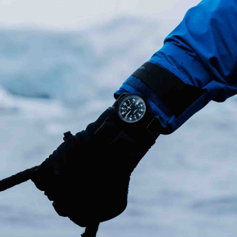 Bracelet Hamilton noir- Khaki Field