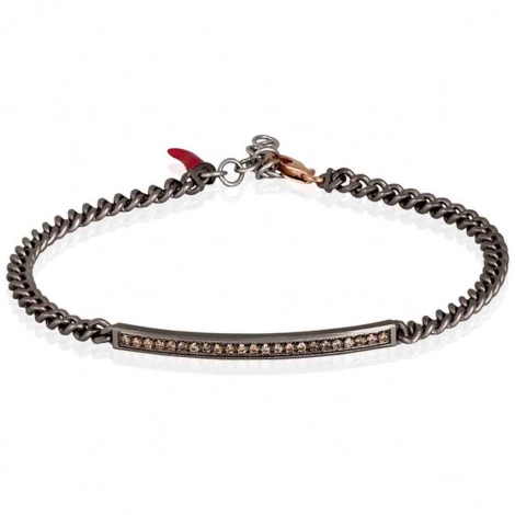 Bracelet Homme Mano J en titane et Or serti de diamants bRUNS