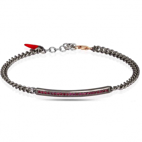 Bracelet Homme Mano J en titane et Or serti de Rubis � combiner