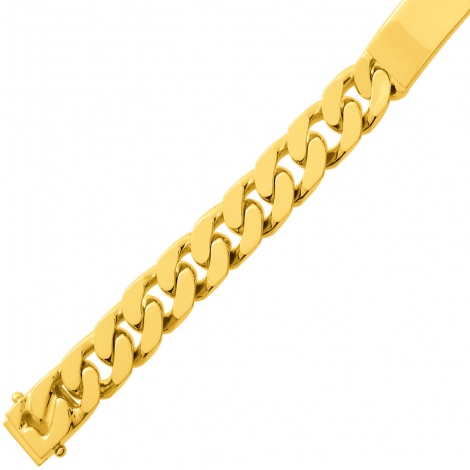 Bracelet identit homme or jaune 7mm