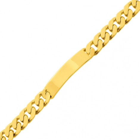 Bracelet identit homme or jaune 7mm
