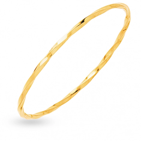 Bracelet jonc fil carr vrill massif 2.40mm
