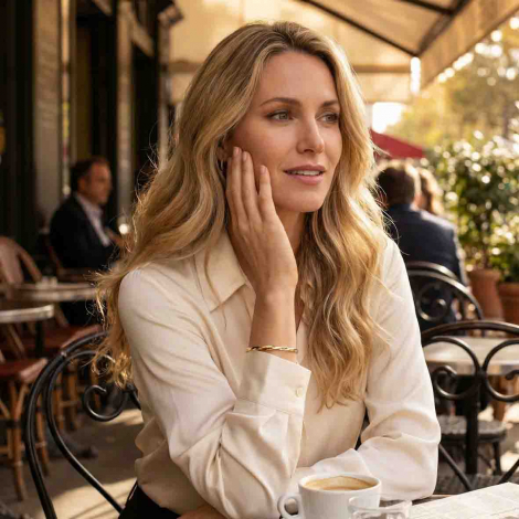 Bracelet jonc fil carr� vrill� massif 2mm