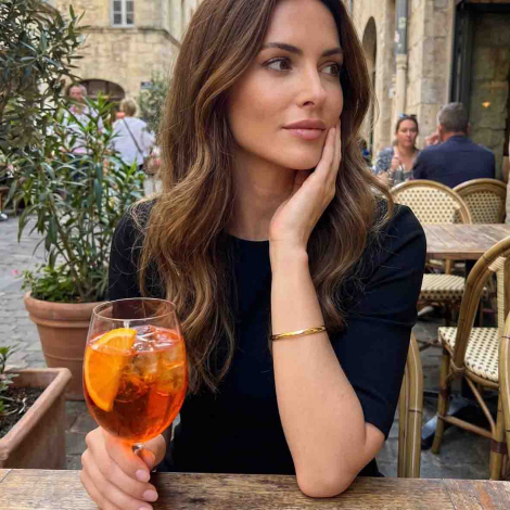 Bracelet jonc flexible or jaune 